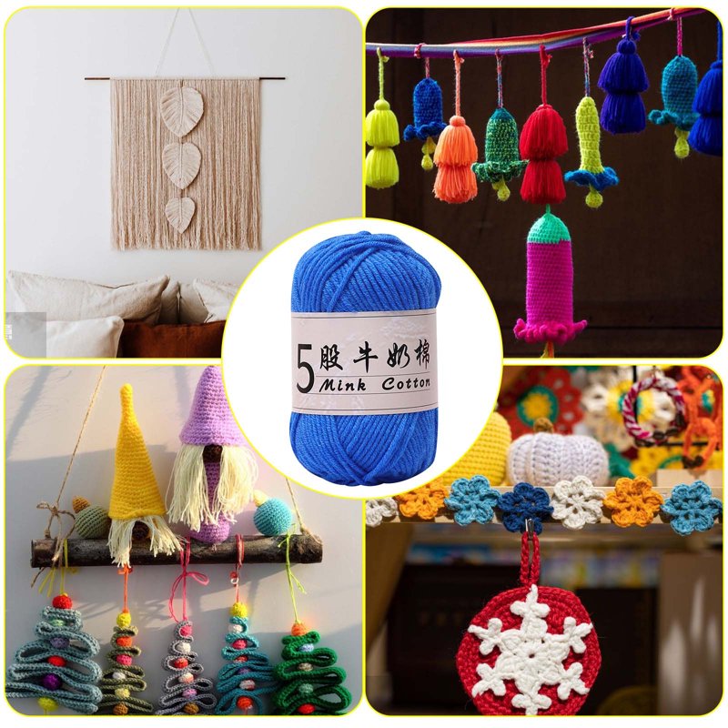 Kids Crochet Kit with Soft Yarn for Beginners - Colorful Hand Knitting Supplies