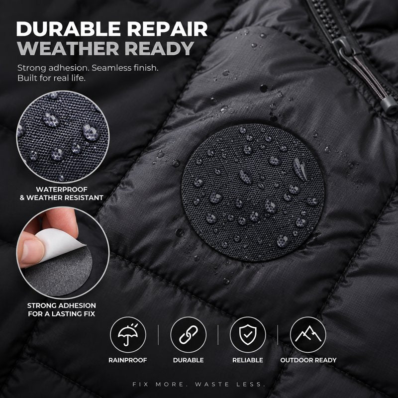 Waterproof Self-Adhesive Repair Patches Kit for Jackets, Tents, Shoes, Air Mattresses - 11 Pieces