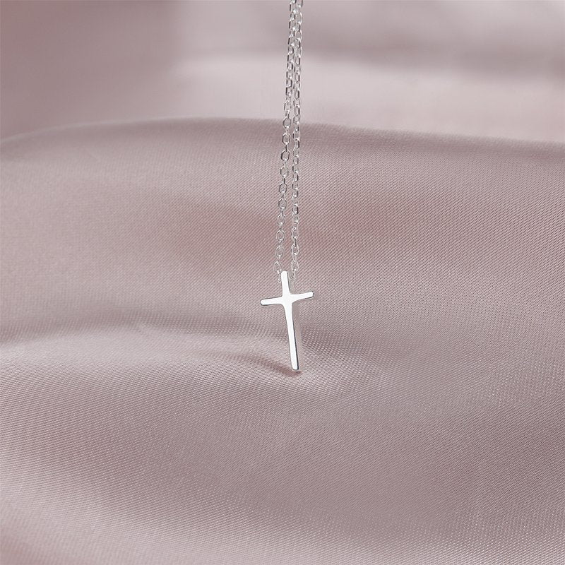 Sterling Silver Cross Necklace for Christmas Gifts - Daughter & Niece