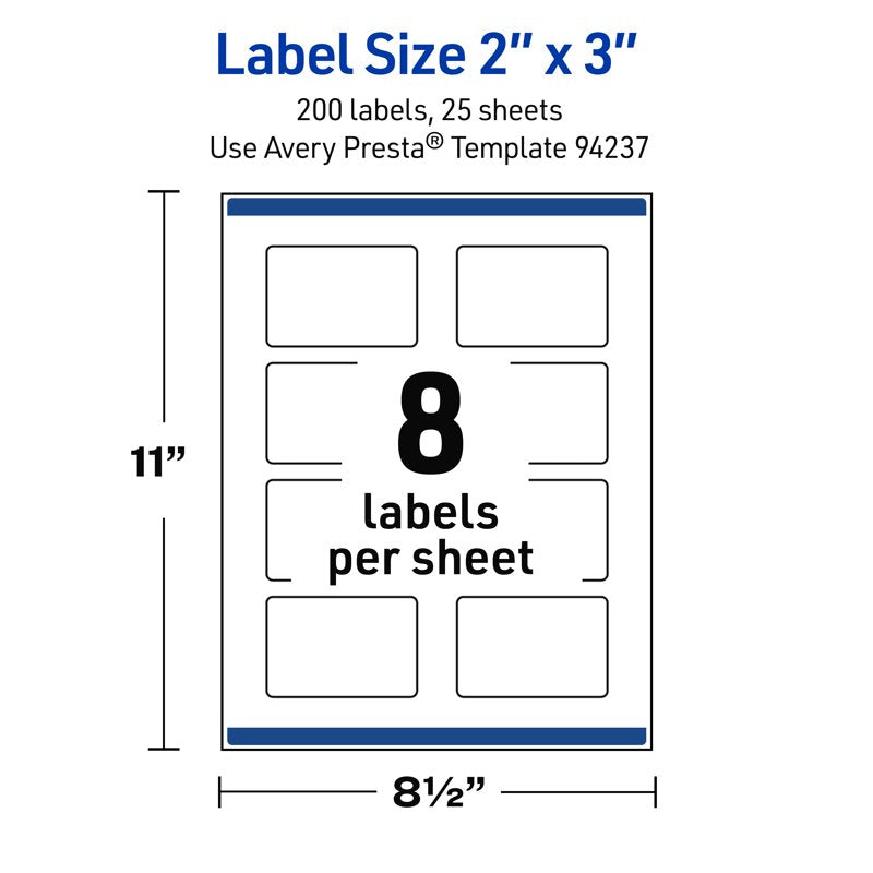 Waterproof Rectangle Labels for Food Jar and Product Tagging - 2x3 Inches, Bulk Pack