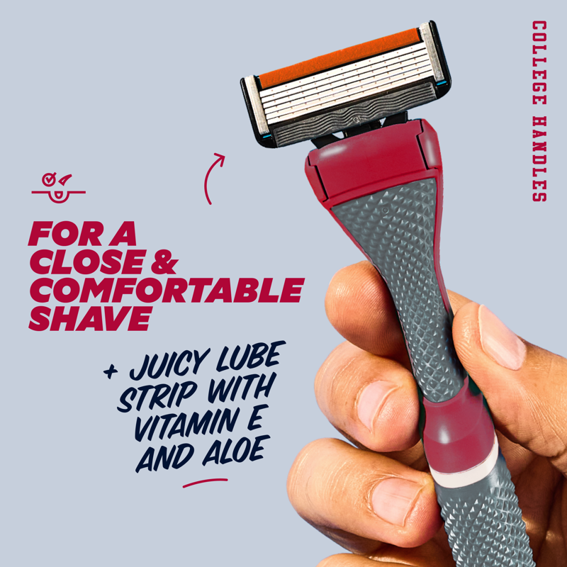 6-Blade Razor Starter Set with Reusable Handle and Replacement Blades