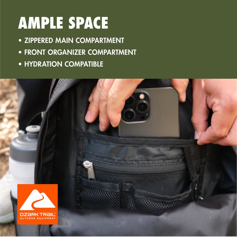 25L Hiking Backpack for Adults Teens Waterproof Daypack with Adjustable Straps