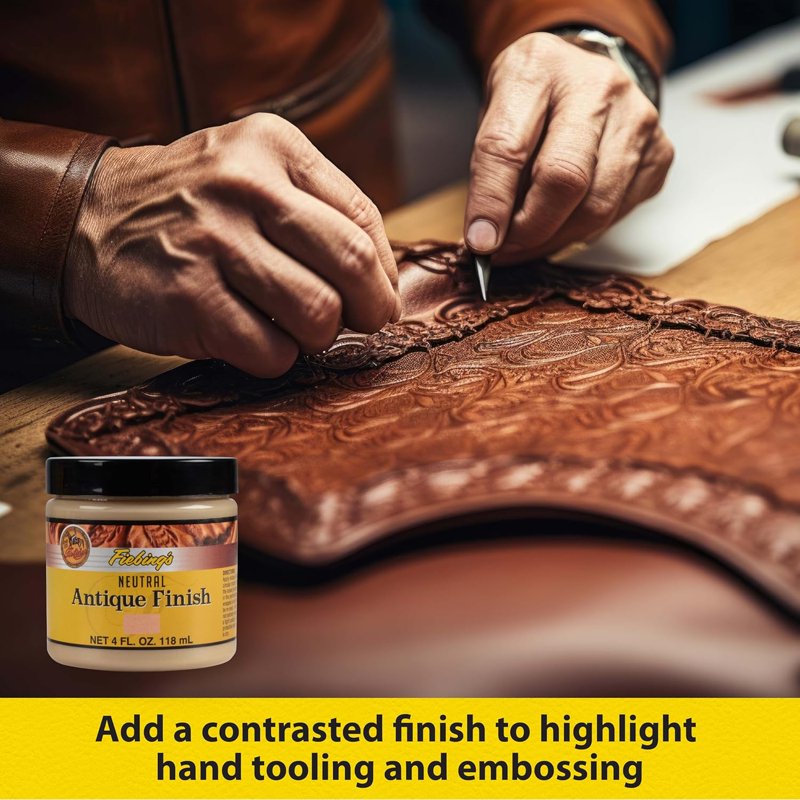 Leather Antiquing Finish Paste for Shoes & Belts - Two-Toned Effect 4 oz