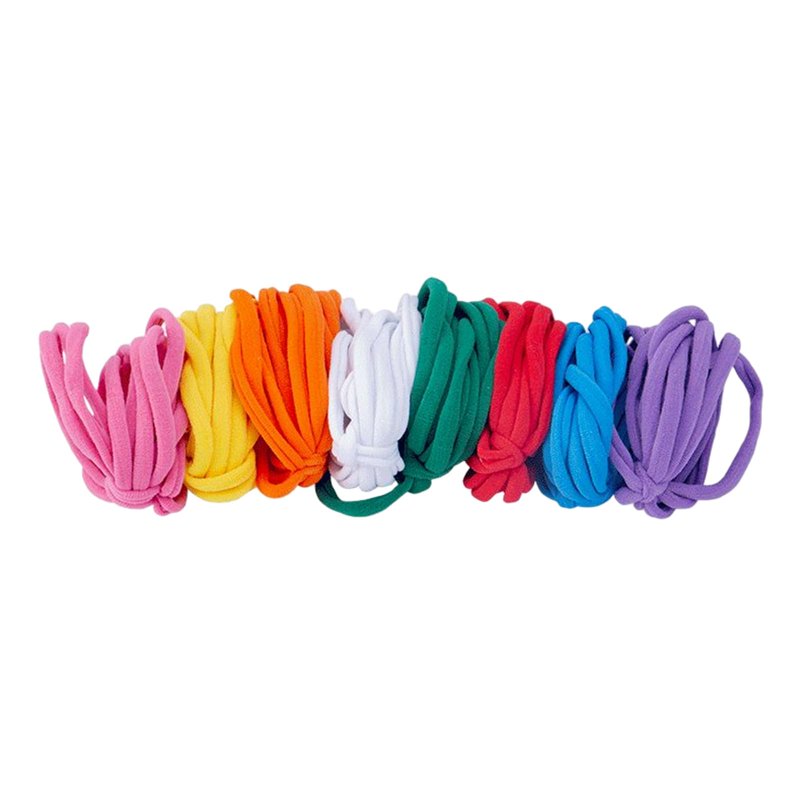 Elastic Weaving Loom Loops for DIY Crafts - 8 Colors, 96PCS
