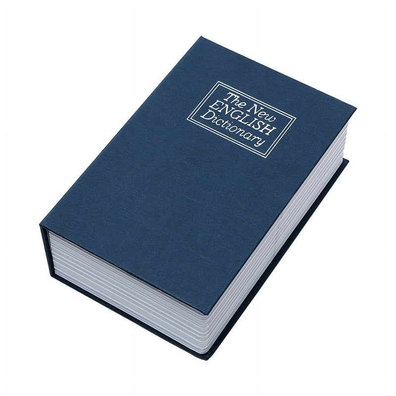 Personal Book Safe with Fabric Cover and Combination Lock - Blue