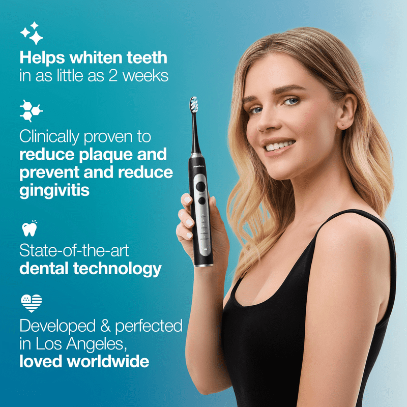 Electric Toothbrush with 5 Modes & 4 Brush Heads - Rechargeable & Waterproof