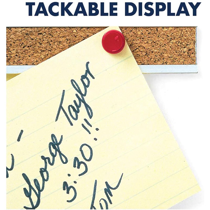 Bulletin Bar with Cork Surface and Aluminum Frame - Multiple Lengths