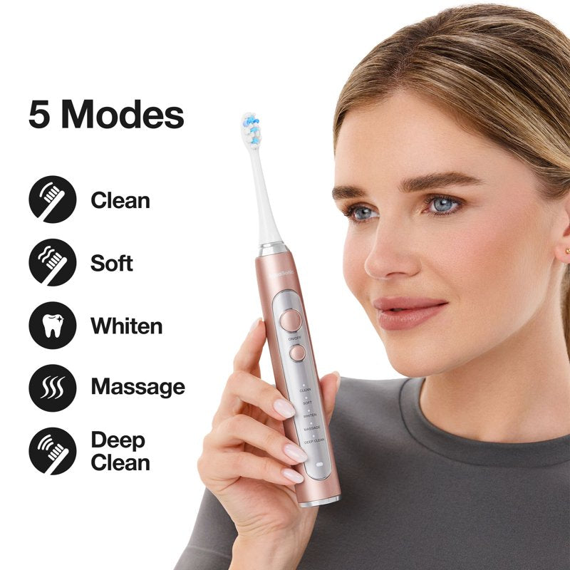 Electric Toothbrush with 5 Modes & Travel Case - Rechargeable Sonic Oral Care