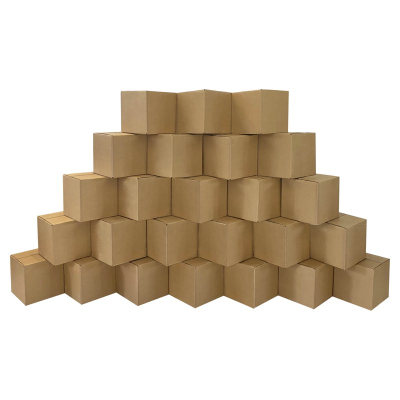 14x14x14 Inch Shipping Boxes - Pack of 25 Foldable Corrugated Storage & Moving Boxes