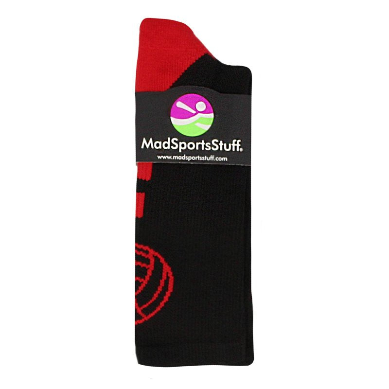 Volleyball Logo Crew Socks - Youth & Adult Athletic Socks for Volleyball