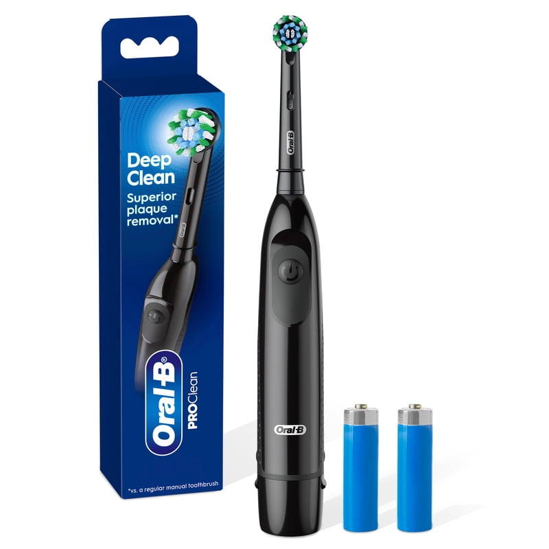 Electric Toothbrush Set with Replacement Heads – Multi Pack, Black for Adults & Kids 3+