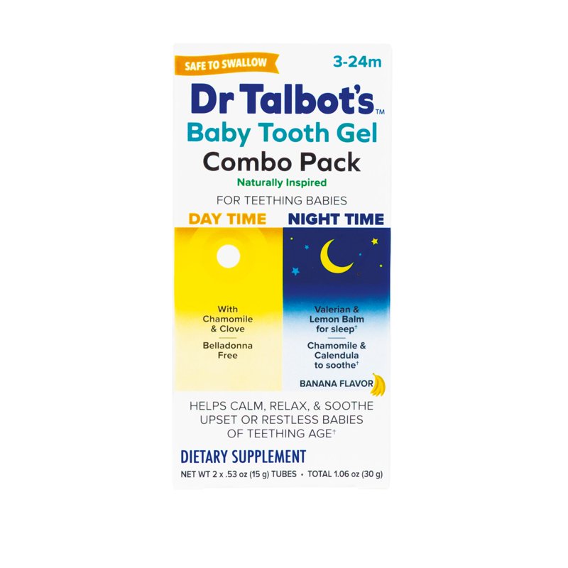 Baby Tooth Gel Pack for Teething Relief - Day & Night Natural Soothing