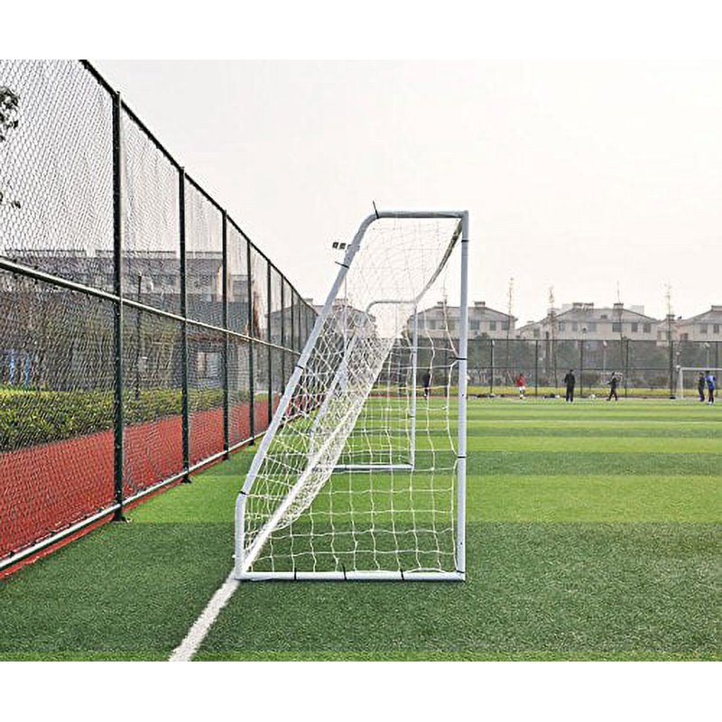 Pass 12' x 6' Competition Soccer Goal - 2in Steel Frame with Net, Ground Stakes