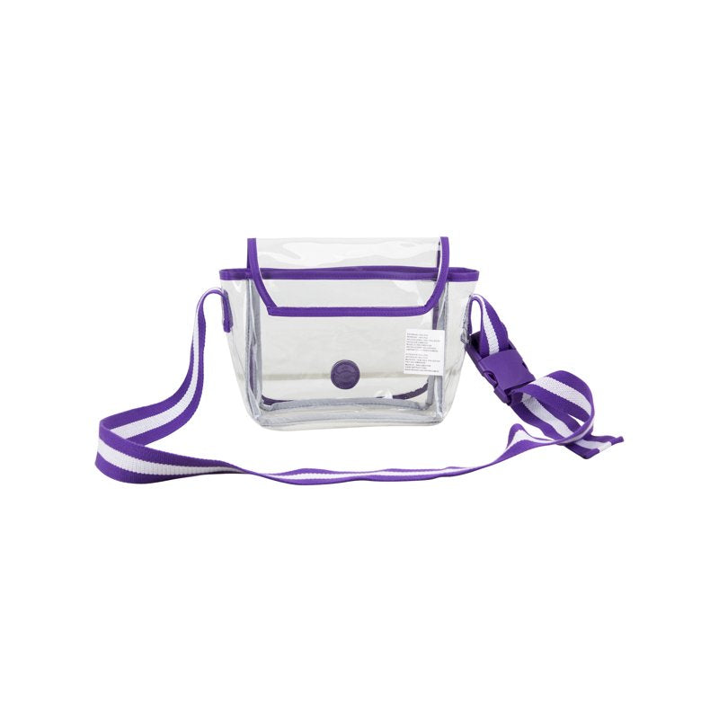 Clear Stadium Cross Body Bag - Adjustable Shoulder Bag for Security Lines