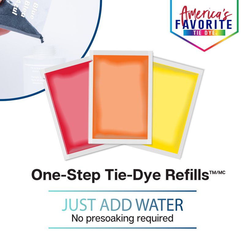 30-Pack Tie-Dye Refill Powder in Rainbow Colors for Fabric Art