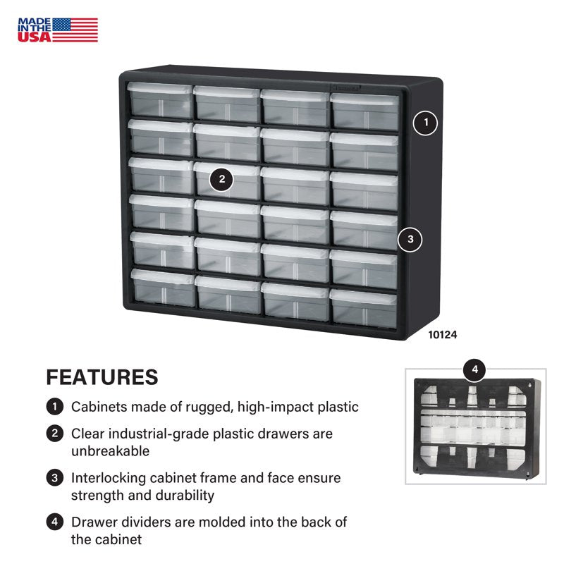 Multi Drawer Plastic Storage Organizer Cabinet for Small Parts and Craft Supplies
