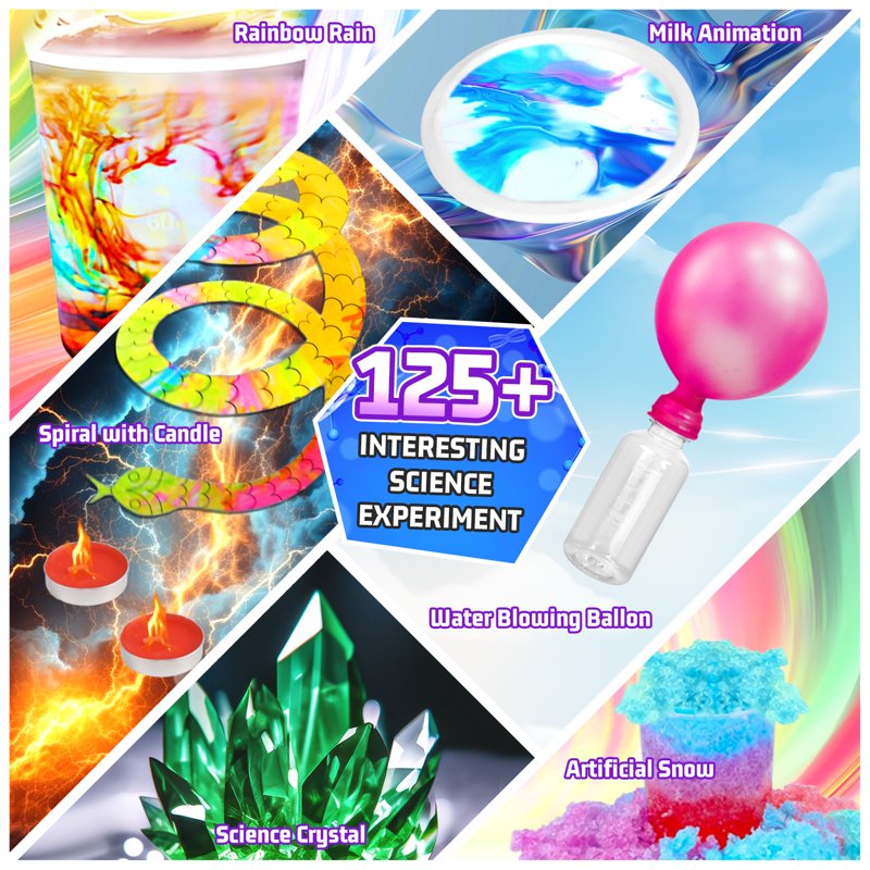 Kids Science Kit with 125 Experiments - STEM Learning & Educational Toys for Ages 4-12