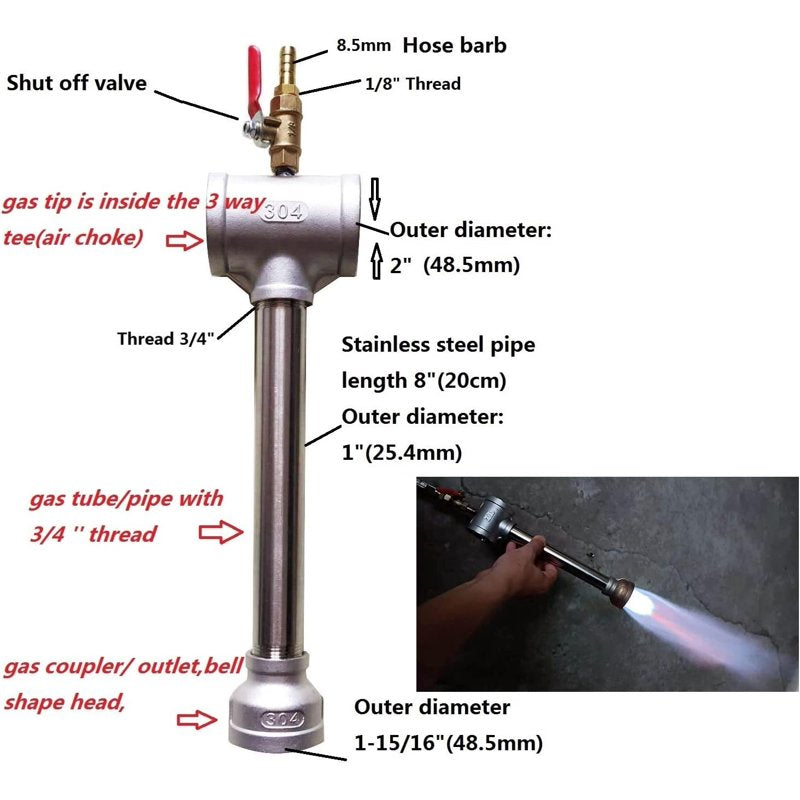 Gas Metal Melting Furnace 16kg/35lbs Copper Silver Aluminum Foundry Kit