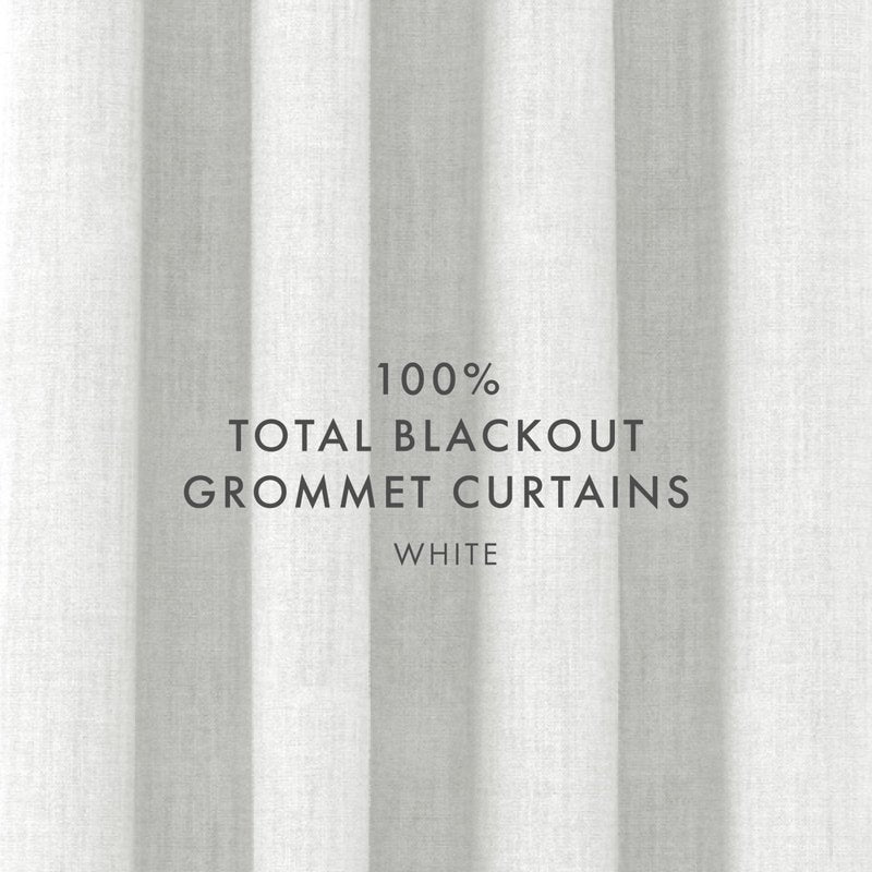 Energy Saving Linen Blend Curtain Panel - Thermal Insulated Grommet Style - 50x84 inches - Pack of 2