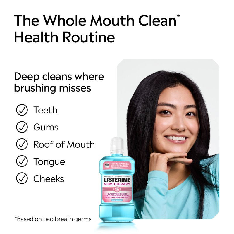Gum Therapy Mouthwash for Gingivitis & Plaque Control - Glacier Mint, 6 Pack