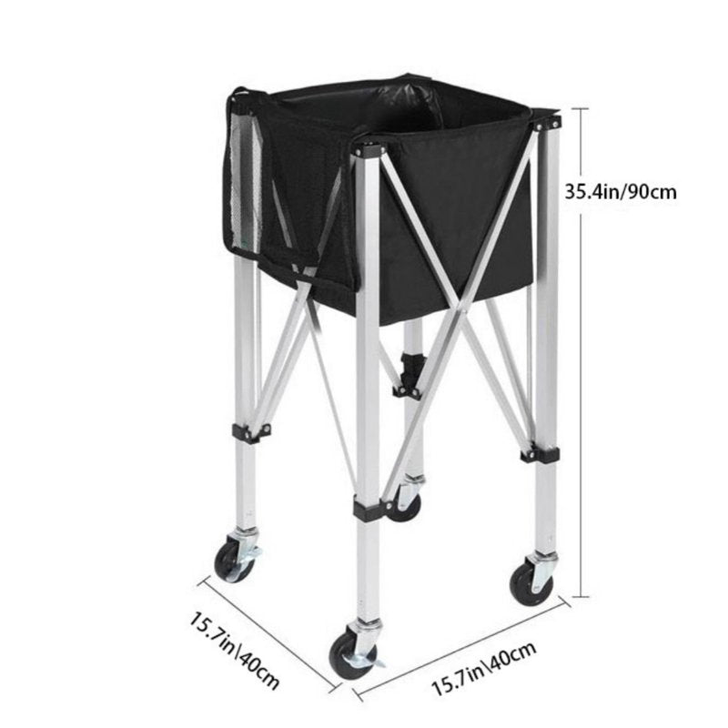 Multi-Sport Ball Cart with Wheels & Detachable Ball Bag - 180 Capacity
