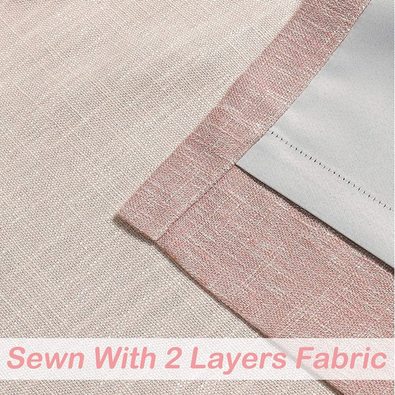 Blackout Window Curtains Two Tone Gradient Grommet Panels for Bedroom Living Room