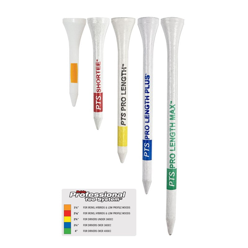 Golf Tees 3-1/4 Inch White 45-Count for Driver & Fairway Wood - Pack Variants