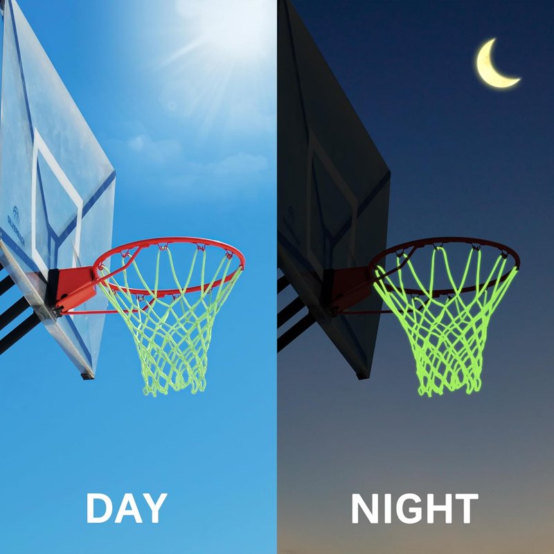 Glow Basketball Net - Outdoor, All-Weather, Anti-Whip, 21 Inch Replacement