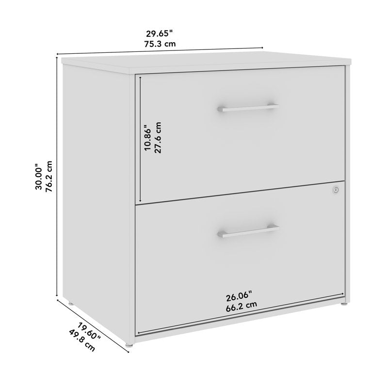 Lateral File Cabinet 2 Drawer Office Storage Locking Document Organizer