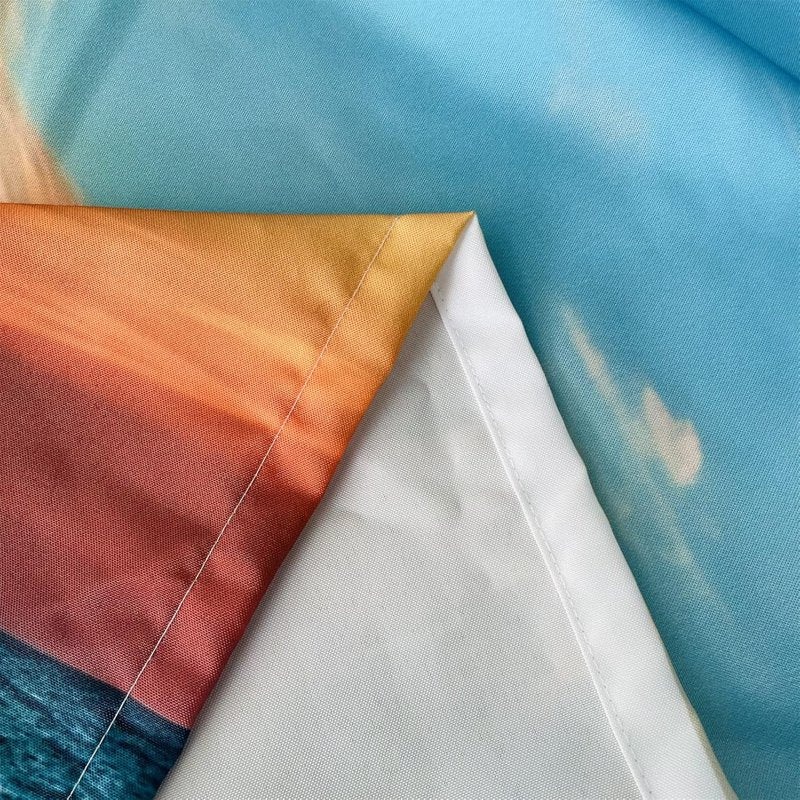 Beach Landscape Waterproof Curtains for Bedroom & Living Room - 2 Panels
