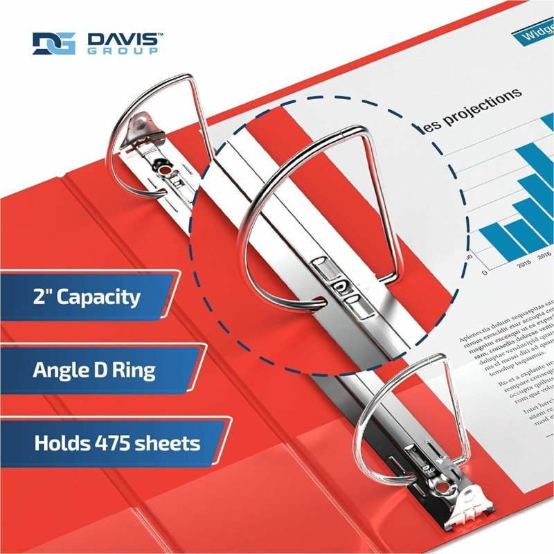 Premium 6-Pack 3-Ring Binders for Office and School Organization