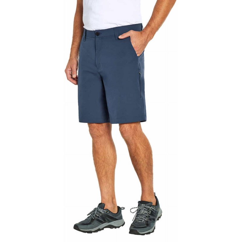 Men's Lightweight Tech Shorts - 4-Way Stretch, Zipper Pockets, Comfortable Fit