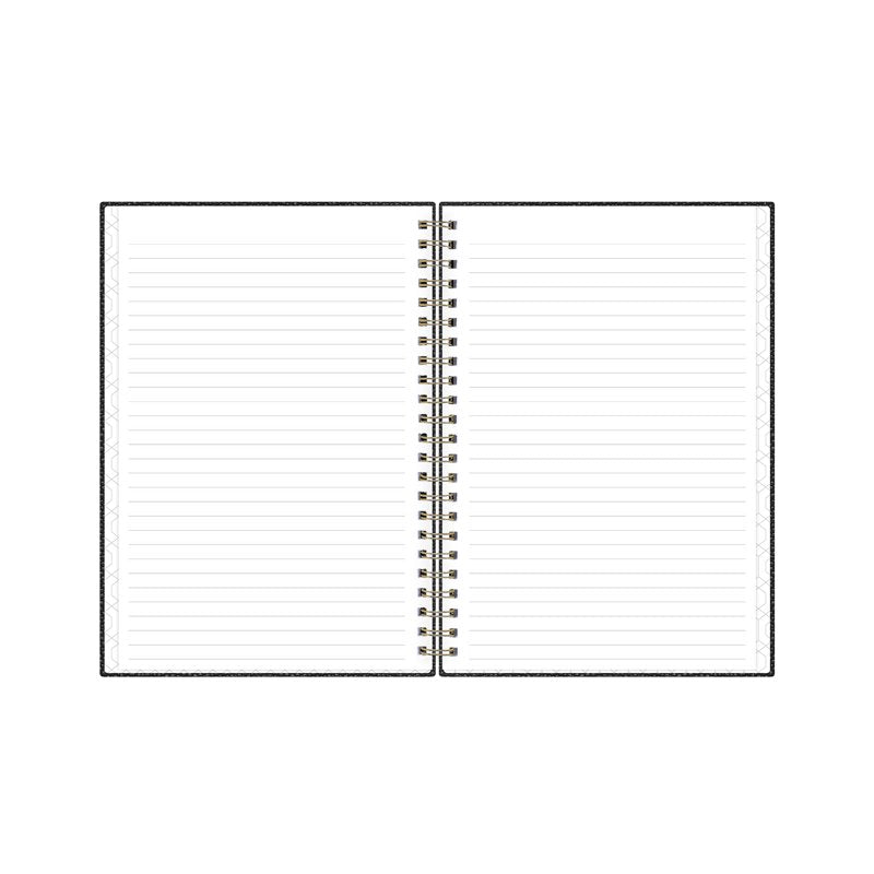 Charcoal Wirebound Notebook 5.75x8.5 - Professional Office Journal