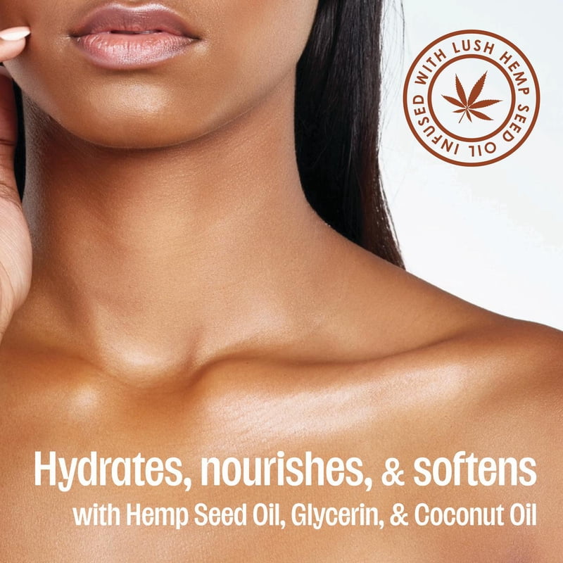 Hemp & Coconut Moisturizer - Nourishing Body Lotion for Dry Skin 18oz