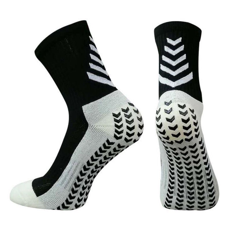 Men's Soccer Running Socks Non-Slip Cushioned Moisture-Wicking Athletic Socks