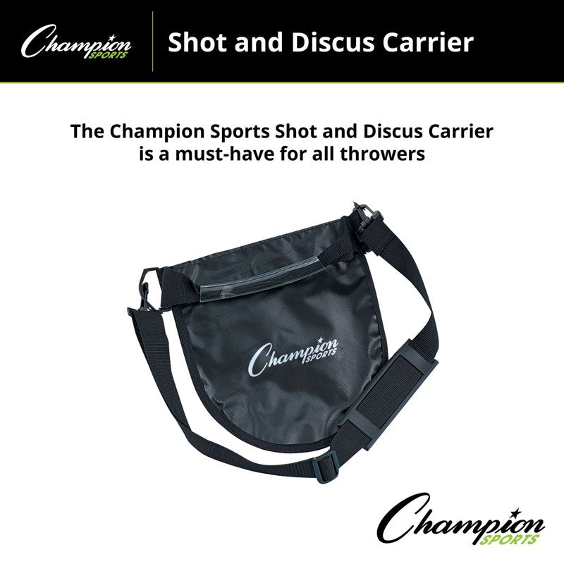 Discus and Shot Put Carrier Bag with Shoulder Strap - Heavy-Duty Vinyl