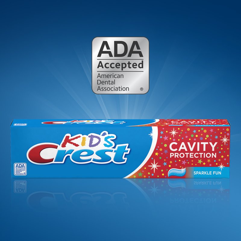 Kids Cavity Protection Toothpaste Sparkle Fun Flavor 4.6oz Pack of 4