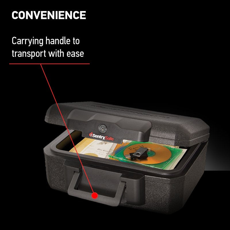 Fireproof Safe Box with Key Lock 0.18 Cu. Ft. for Documents & Valuables