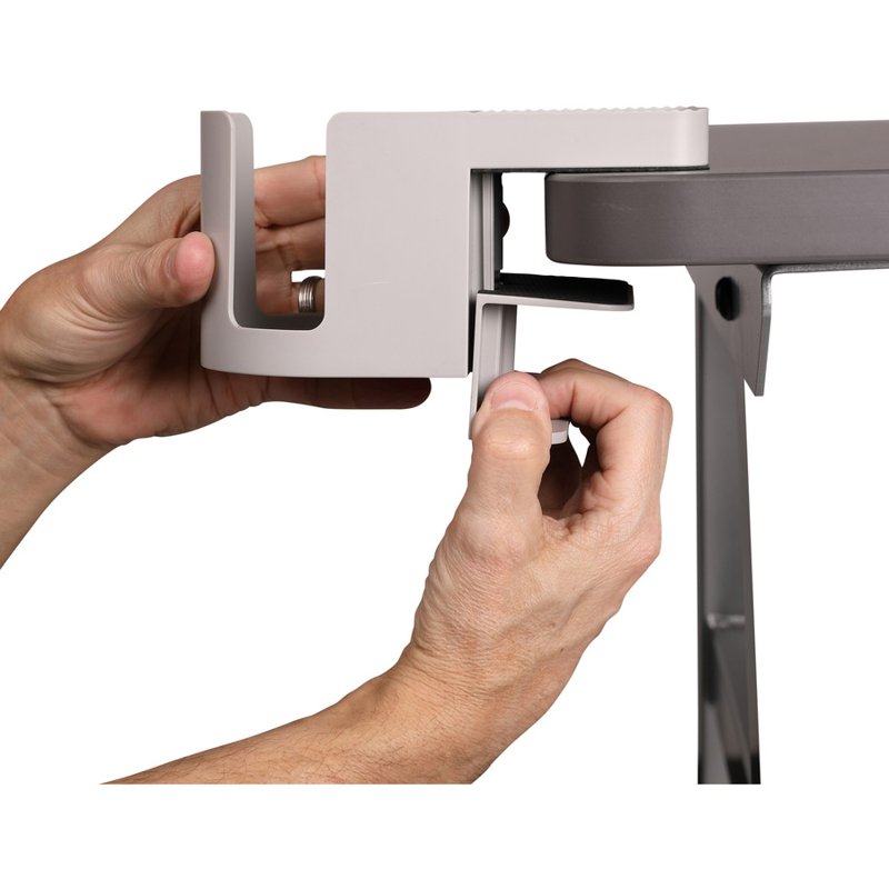 Standing Desk Cup Holder Grey - Clamp-On Office Desk Accessory