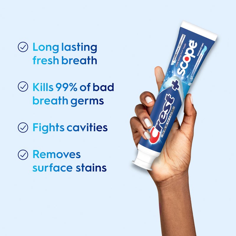 Crest Multi Pack Mint Fluoride Toothpaste - Dual Blast Scope Freshness, 3-Pack