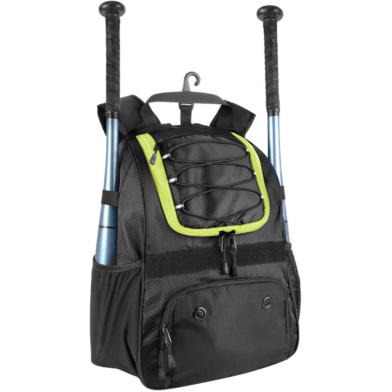 Baseball & Softball Backpack with Bat Holders, Shoe Compartment & Tech Pocket