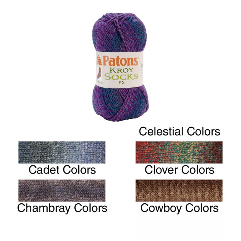 Patons Kroy Socks FX Yarn - Washable Wool and Nylon for Knitting & Crafting