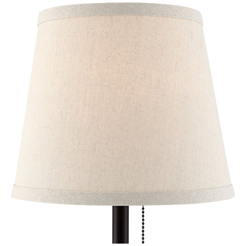 Modern Desk Lamp with USB Charging and Power Outlet - Bronze Metal 20in