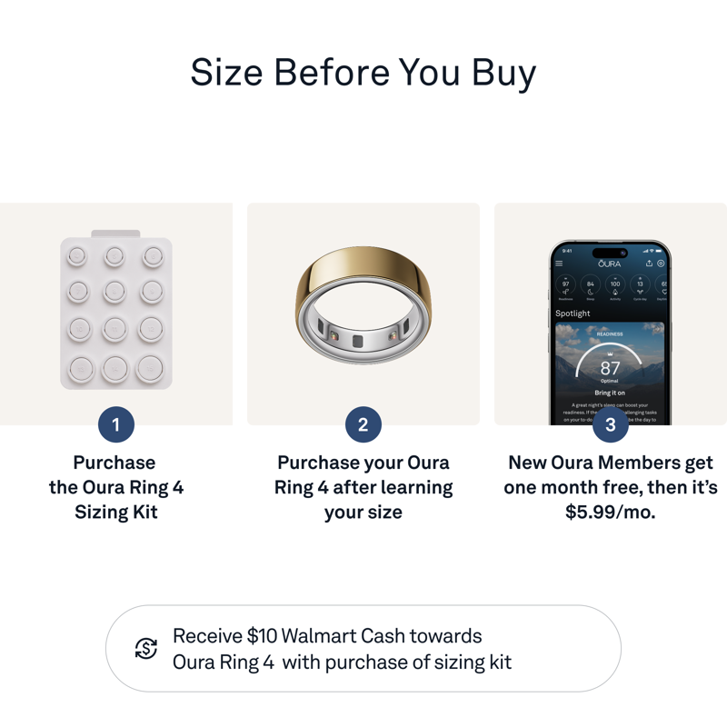 Oura Ring 4 Sizing Kit - Find Your Perfect Fit Before Purchase