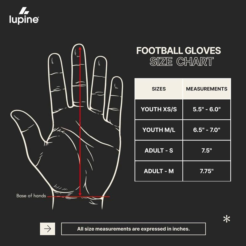 Youth Football Receiver Gloves Tacky Grip for Youth XS-S & M-L