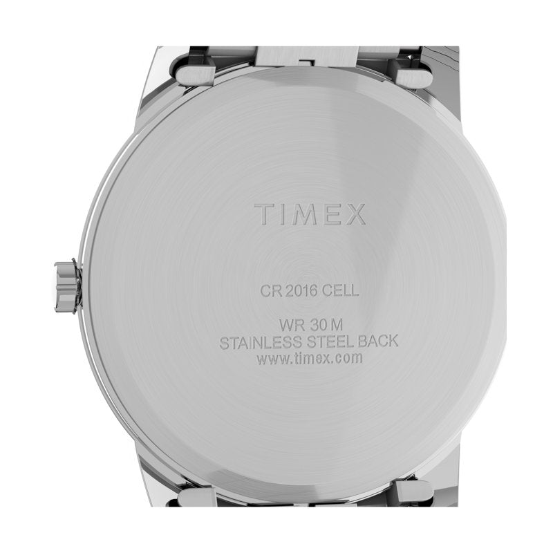 Timex Men's Silver Tone Expansion Band Watch - Silver and Black