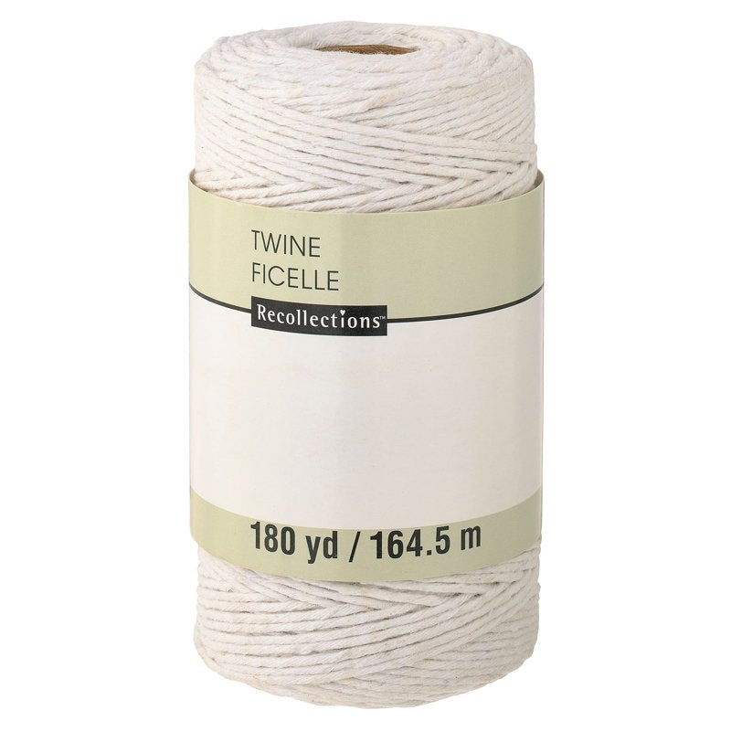 White Twine Spool Bulk 12-Pack for Crafts & Home Decor - 180 Yards