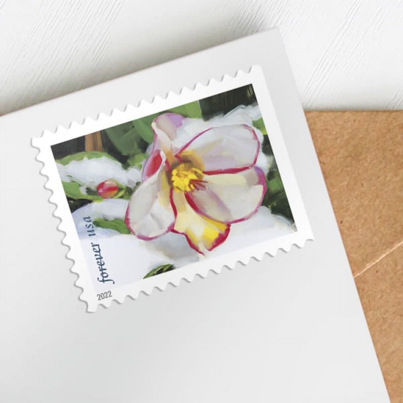 Snowy Beauty USPS Forever Postage Stamp Book of 20, Holiday Snow Flower Winter