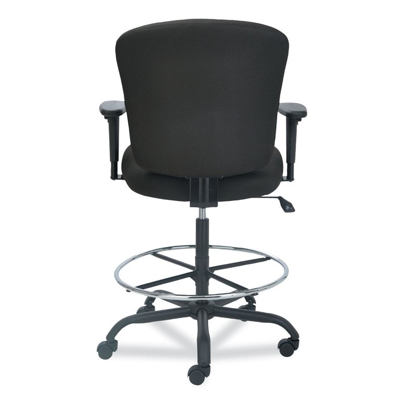Big and Tall Office Stool with Height Adjustment Supports Up to 450 lb - Black