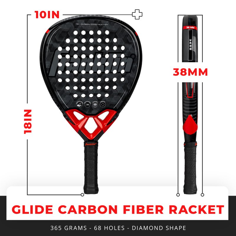 Fiberglass Padel Racket with Foam Core - Lightweight Tennis Paddle for Control